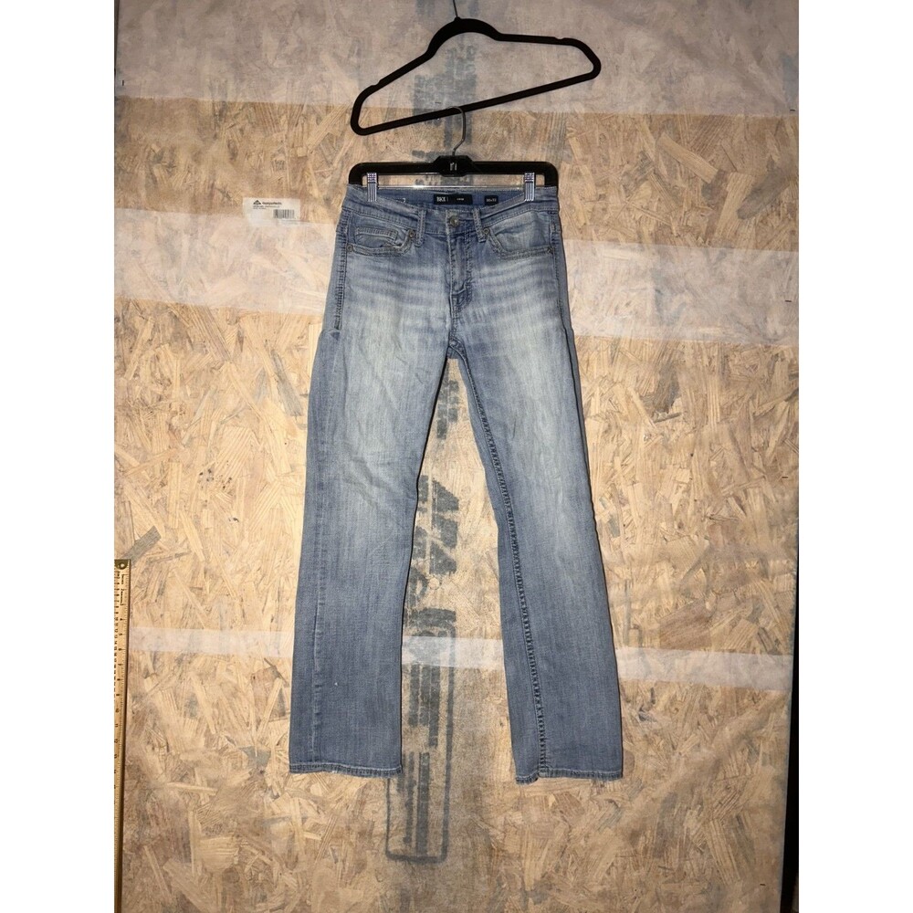 BKE Aiden Mens Straight Leg 30x32 Light Wash Denim Jeans Coolmax Stretch Pants